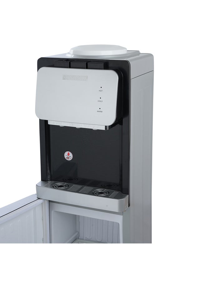 SONASHI - 3 Tap Free Standing Water Dispenser with Refrigerator Cabinet | 3 Taps (Hot, Cold, and Normal) | Stainless Steel Water Tank with 1.0L Hot & 2.2L Cold Capacity | LED Light Indicator SWD-53 Silver - Image 1