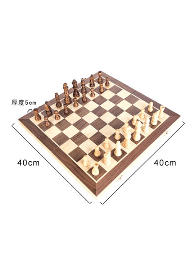 Generic - Wooden Chess Board Sturdy And Durable Construction Rich Detailed Design 40x40x5cm - Image 1