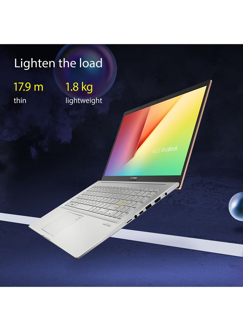 ASUS - VivoBook 15 OLED K513EQ-OLED005W With 15.6-Inch Display, 11th Gen Intel Core i5-1135G7 Processor/8GB RAM/512GB SSD/2GB NVIDIA GeForce MX350 Graphics Card/ English/Arabic Spangle Silver - Image 1