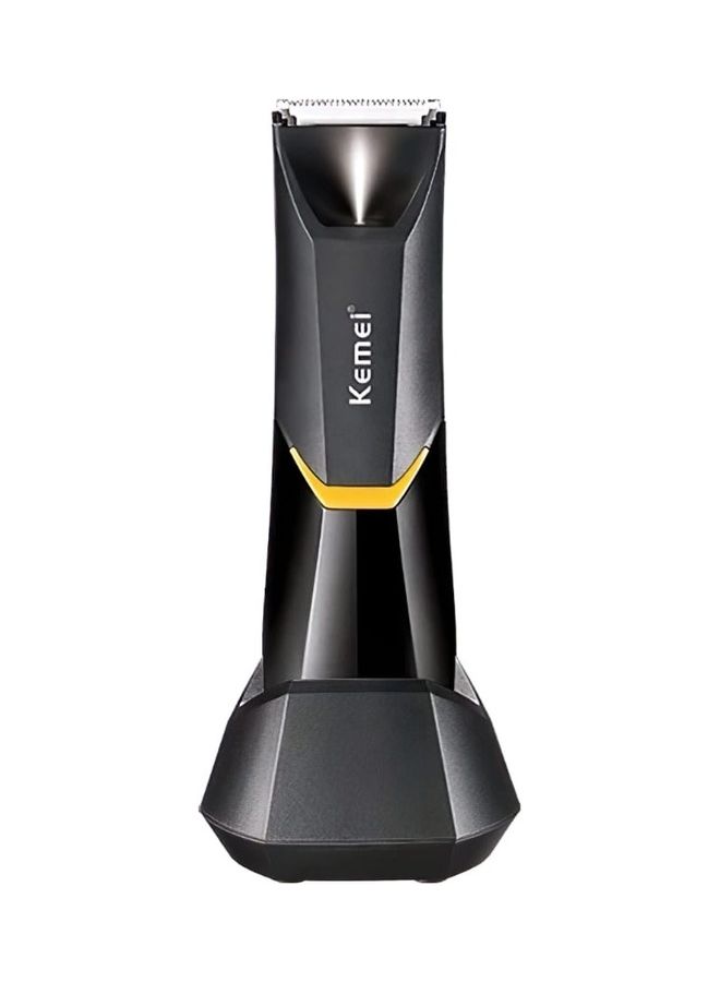 Kemei - Professional Body Hair Trimmer KM-3208 Black/Yellow - Image 1