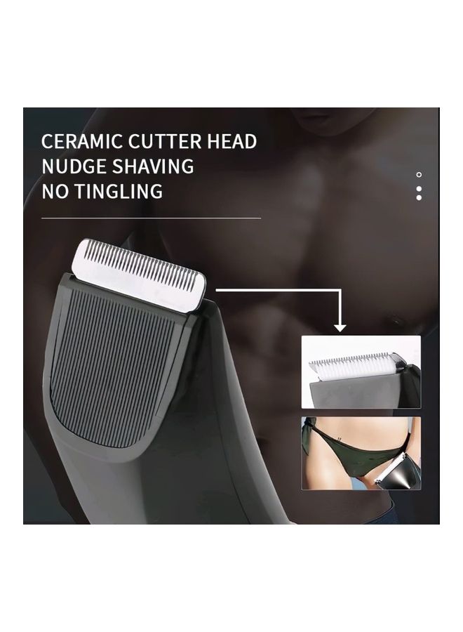 Kemei - Professional Body Hair Trimmer KM-3208 Black/Yellow - Image 1