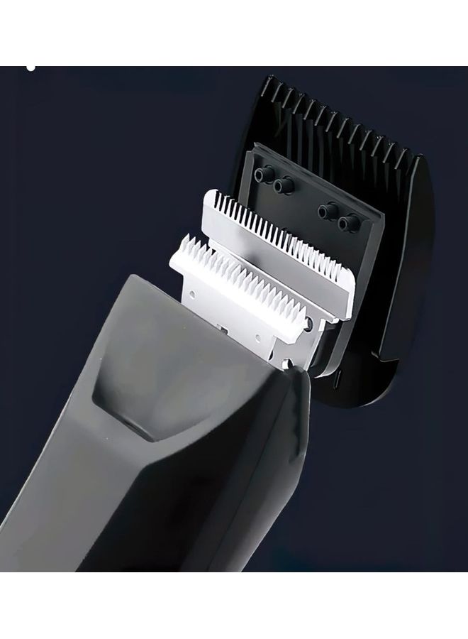 Kemei - Professional Body Hair Trimmer KM-3208 Black/Yellow - Image 1