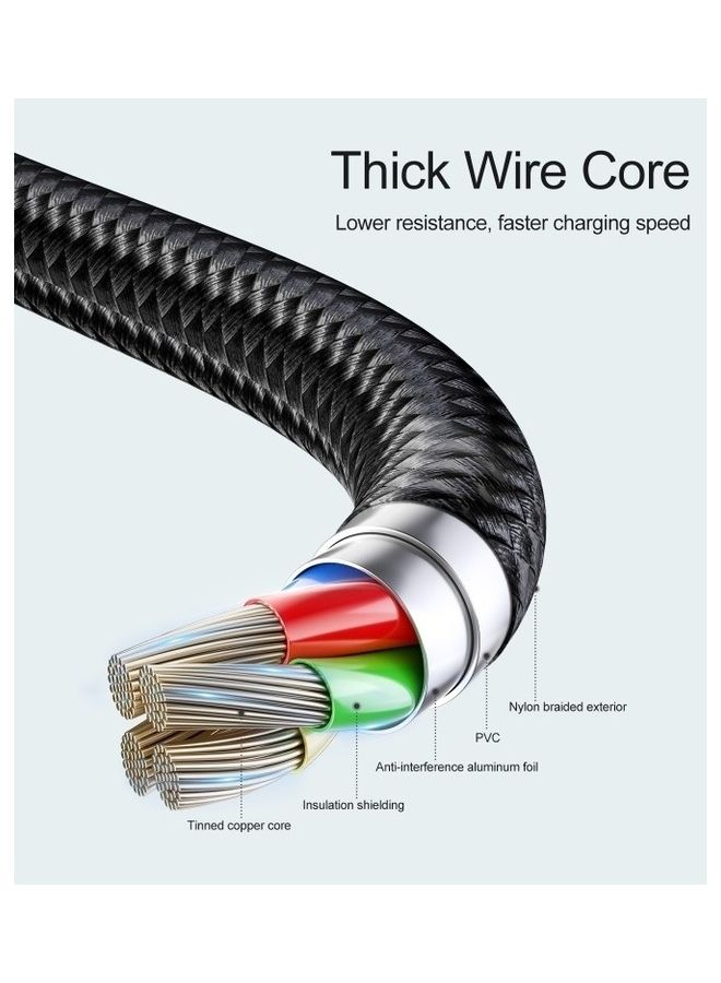 JOYROOM - USB To Lightning Intelligent Power Off Sync Data Cable For iPhone 1.2M Black - Image 1