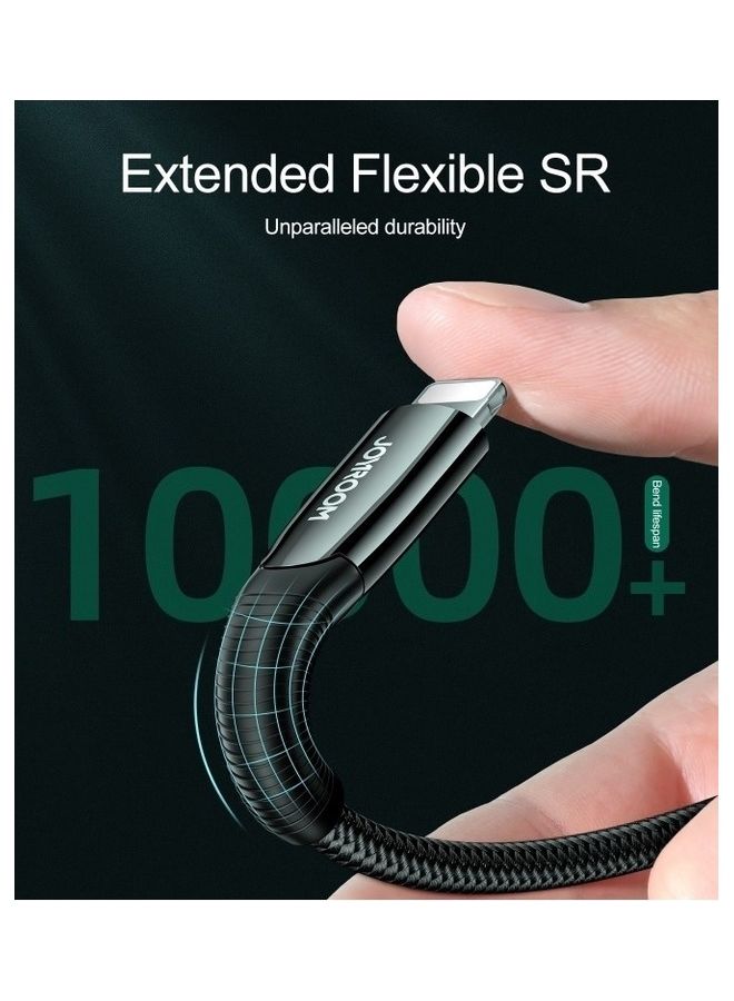 JOYROOM - USB To Lightning Intelligent Power Off Sync Data Cable For iPhone 1.2M Black - Image 1