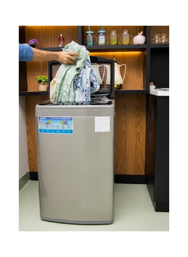 GEEPAS - Fully Automatic Top Load Washing Machine With Durable Body/Highly Efficient/Premium Design/LED Digital Display/Diamond Drum For Better Cleaning 9 Kg 9 kg 540 W GFWM1090SCXN Silver - Image 1
