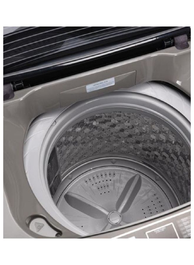 GEEPAS - Fully Automatic Top Load Washing Machine With Durable Body/Highly Efficient/Premium Design/LED Digital Display/Diamond Drum For Better Cleaning 9 Kg 9 kg 540 W GFWM1090SCXN Silver - Image 1