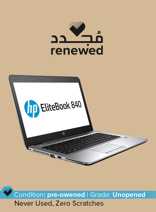 HP Renewed - EliteBook 840 G4 (2017) Laptop With 14-Inch Display,Intel Core i5 Processor/7th Gen/16GB RAM/256GB SSD/Integrated Graphics English Silver - Image 1