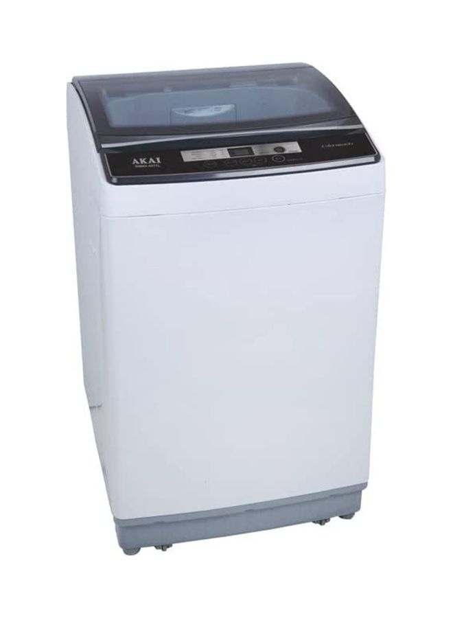 أكاي 7kg Fully Automatic Top Load Washing Machine with Digital Panel, Intelligent Waterfall System, Pulsator, Prewash Cycle, Superior Wash, Soft Closing Lid 7 kg WMMA-X07TL Light Grey 