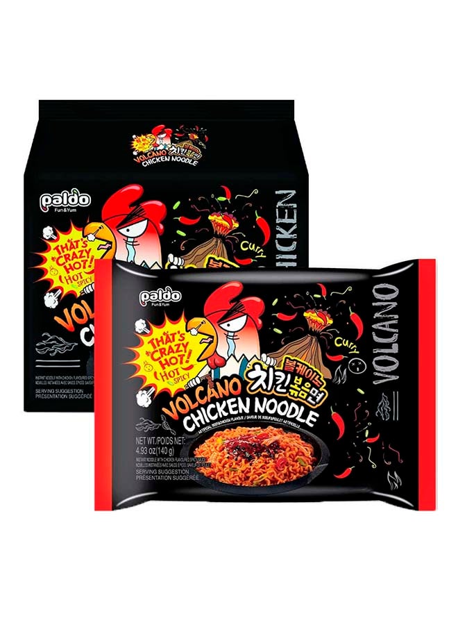 Paldo - Volcano Chicken Noodles Pack Of 4 140grams - Image 1