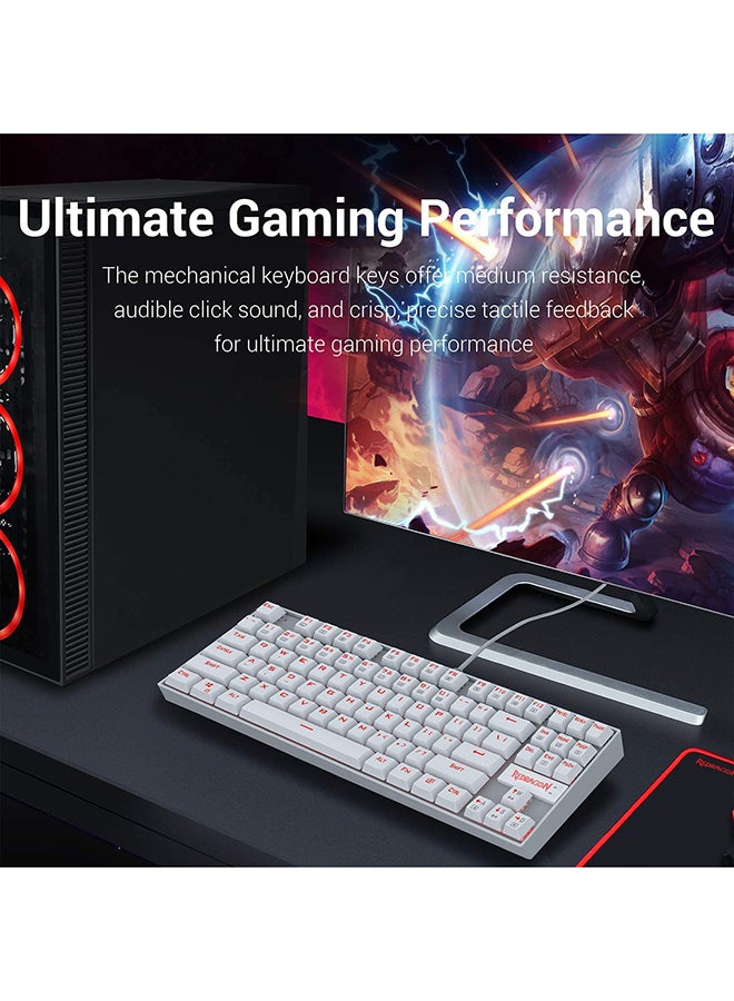 REDRAGON - KUMARA Wired Mechanical Keyboard - White - Image 1