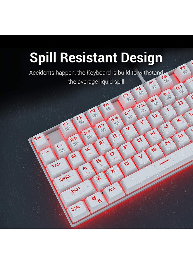 REDRAGON - KUMARA Wired Mechanical Keyboard - White - Image 1