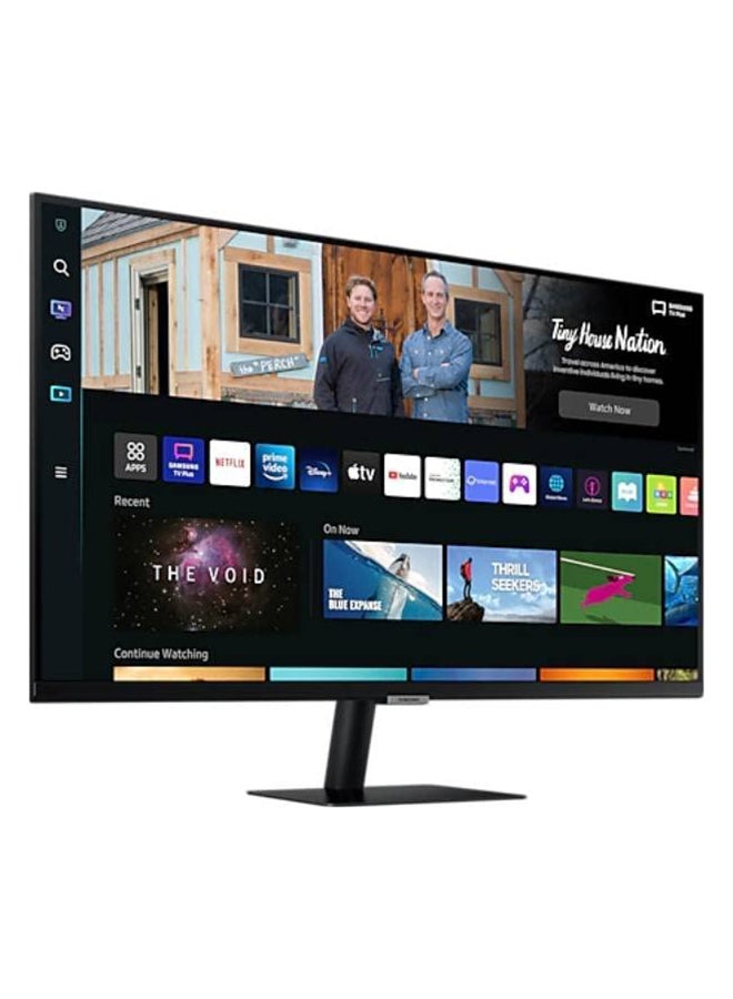 Samsung - 27-inch Smart Monitor 27BM500 FHD Flat Monitor with Smart TV experience, Remote & Speaker | Wireless & Wired Mobile, Laptop & PC Connectivity with WIFI, Bluetooth, LS27BM500EMXUE black - Image 1