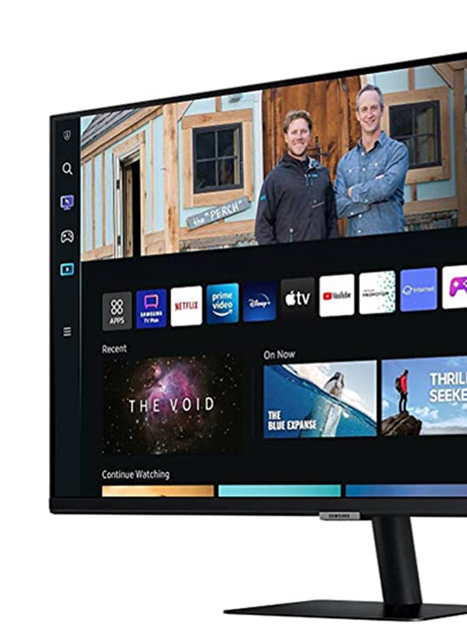 Samsung - 27-inch Smart Monitor 27BM500 FHD Flat Monitor with Smart TV experience, Remote & Speaker | Wireless & Wired Mobile, Laptop & PC Connectivity with WIFI, Bluetooth, LS27BM500EMXUE black - Image 1