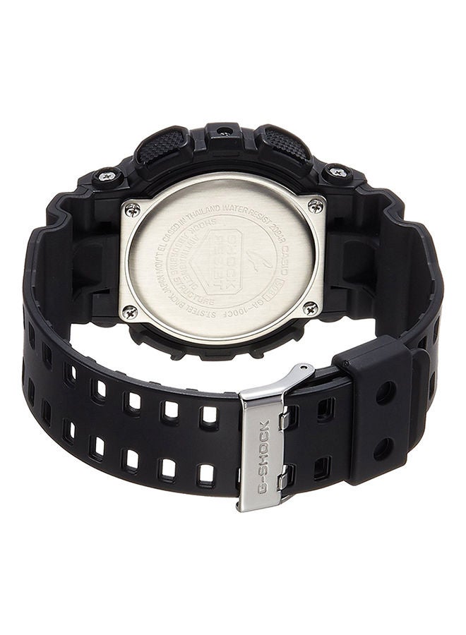 جي شوك ساعة يد بعقارب/ رقمية وبسوار من الراتنج طراز GA-100CF-1ADR للرجال - Image 2