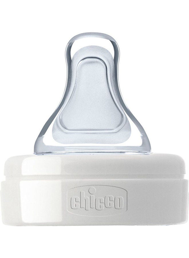 Chicco Well-Being Plastic Bottle 330Ml Fast Flow 4M+ Silicone Boy, Blue - Image 4