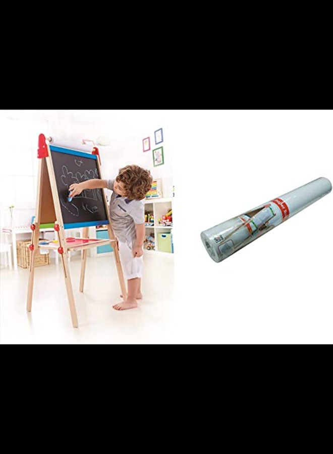 Hape All-In-One Easel With Paper Roll Whiteboards E1010 White/Green/Blue - Image 4