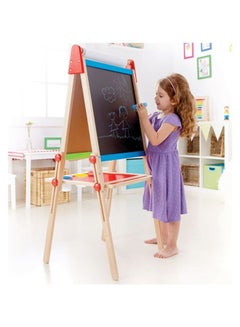 Hape All-In-One Easel With Paper Roll Whiteboards E1010 White/Green/Blue  - Image 2