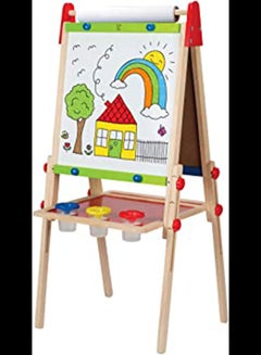 Hape All-In-One Easel With Paper Roll Whiteboards E1010 White/Green/Blue  - Image 5