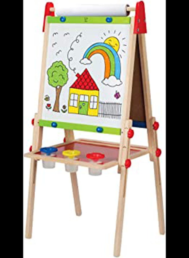 Hape All-In-One Easel With Paper Roll Whiteboards E1010 White/Green/Blue - Image 5