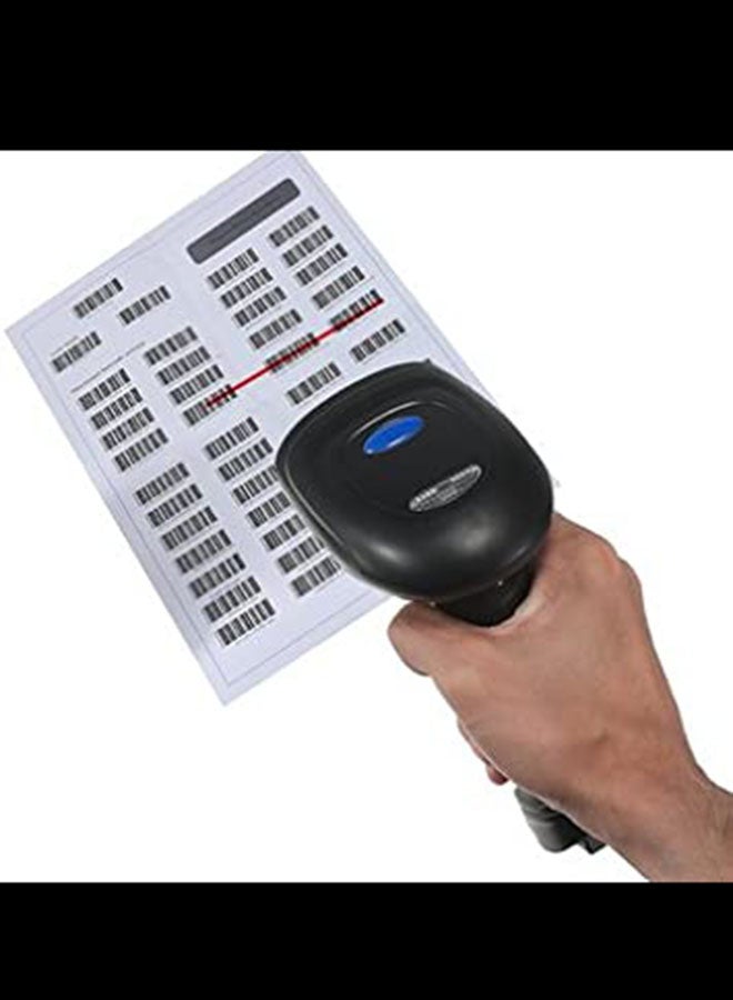 2-In-1 Handheld Barcode Scanner Black