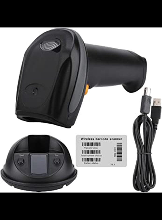 2-In-1 Handheld Barcode Scanner Black