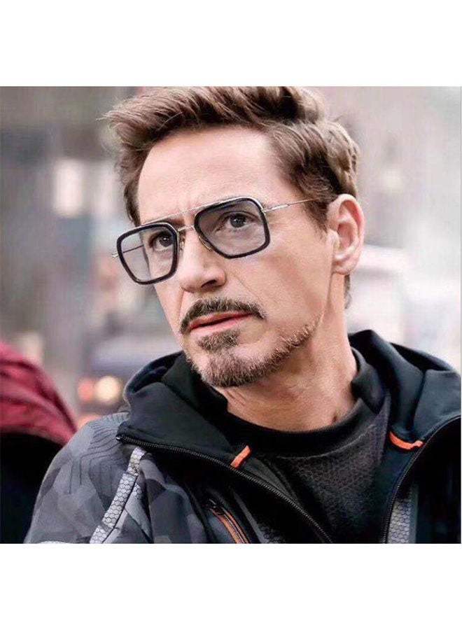 Unisex UV 400 Protected Square Retro Metal Frame Gradient Sunglasses - Image 3