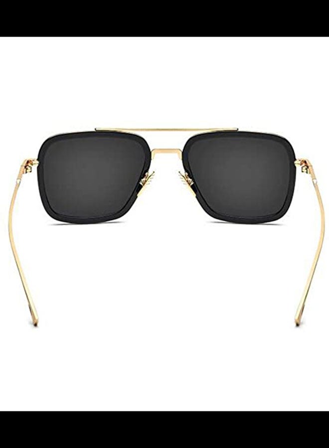 Unisex UV 400 Protected Square Retro Metal Frame Gradient Sunglasses - Image 5