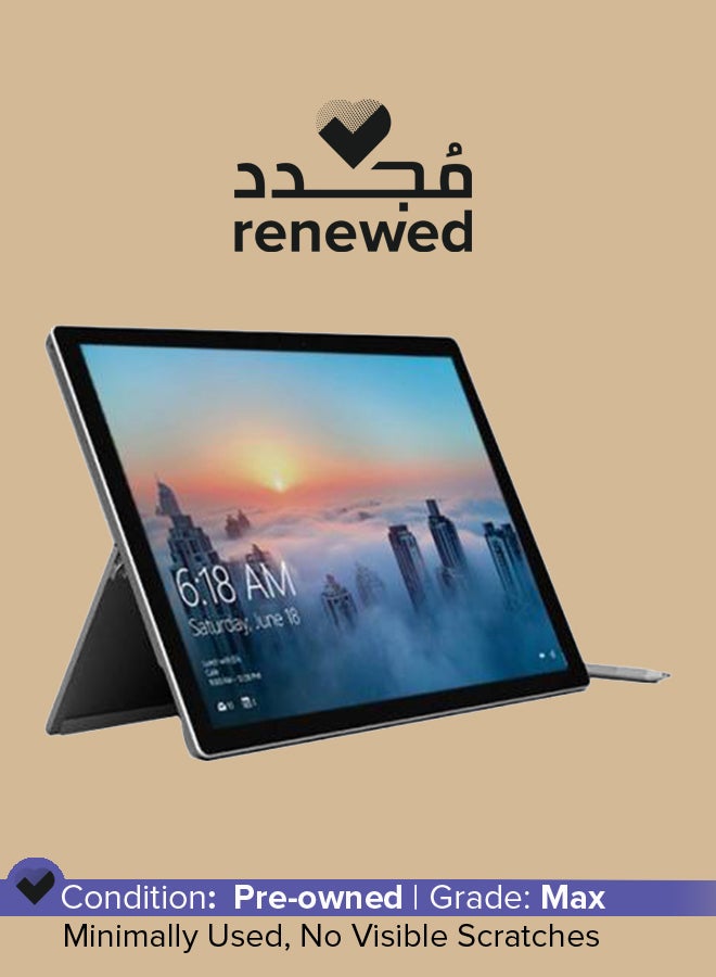 Microsoft - Renewed - Surface Pro 1631 (2017) Laptop With 10.6-Inch Touchscreen Display,Intel Core i5 Processor/4th Gen/4GB RAM/128GB SSD/Intel HD Graphics English Silver - Image 1