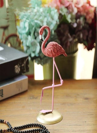 Resin Flamingo Figurine Pink 18x8x18cm - v1665556142/N21093343A_1