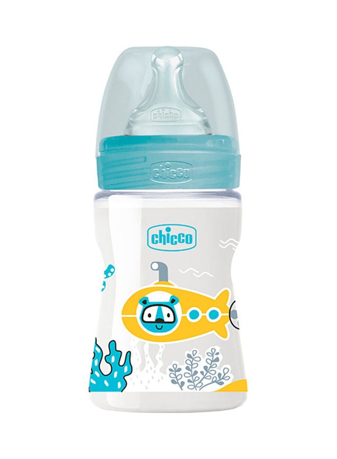 شيكو زجاجة رضاعة ويل بيينج بلاستيكية سعة 150 مل بحلمة بتدفق بطئ من السيليكون من سن الولادة فما فوق للأولاد - Image 2