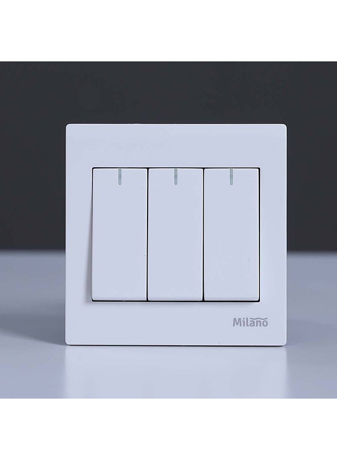 Milano 16A 3 Gang 1 Way Switch White - v1665564969/N28639408A_1