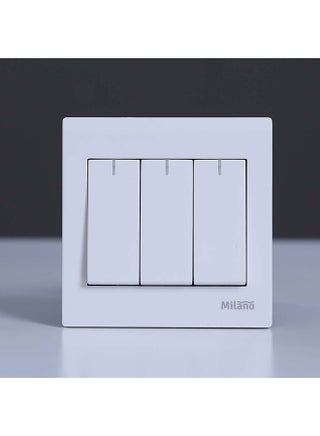 Milano 16A 3 Gang 1 Way Switch White - v1665564969/N28639408A_1