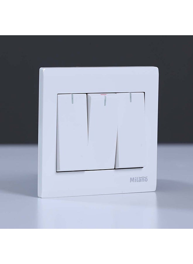 Milano 16A 3 Gang 1 Way Switch White - v1665564969/N28639408A_3