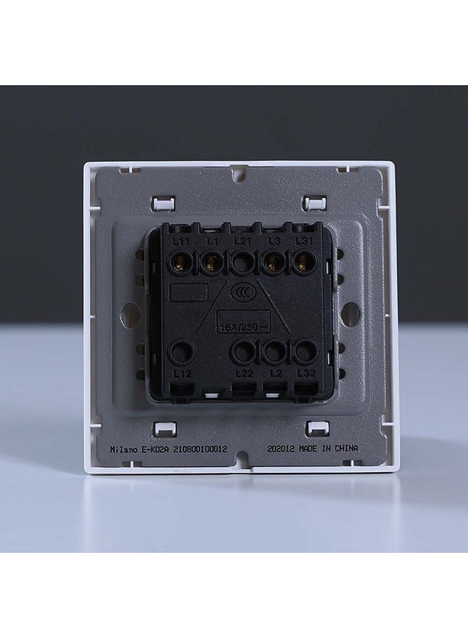 DANUBE HOME Milano 2-Gang 1-Way Outlet White - Image 5