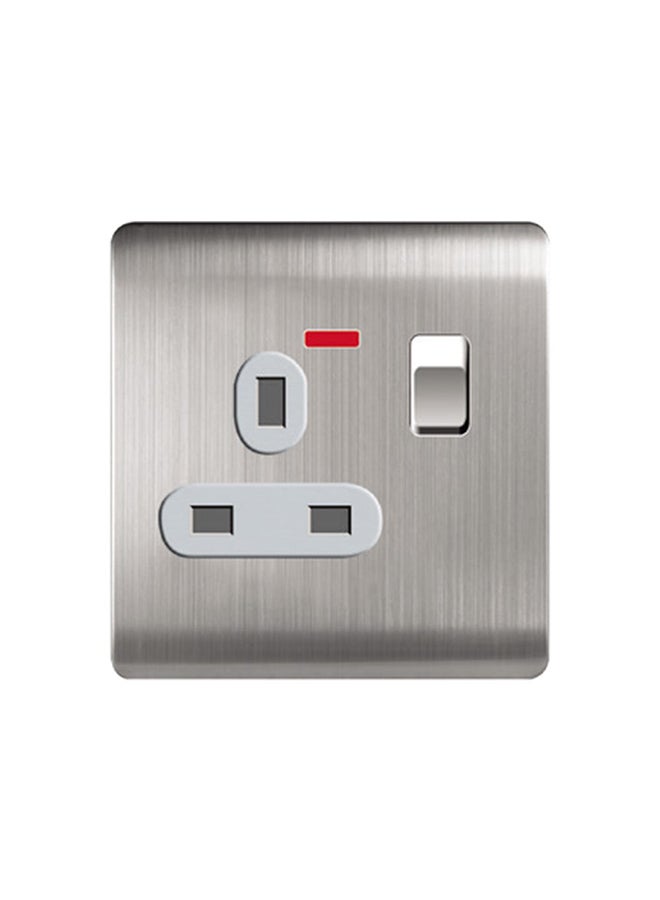 DANUBE HOME - 13A Socket With Neon Sl Silver - Image 1
