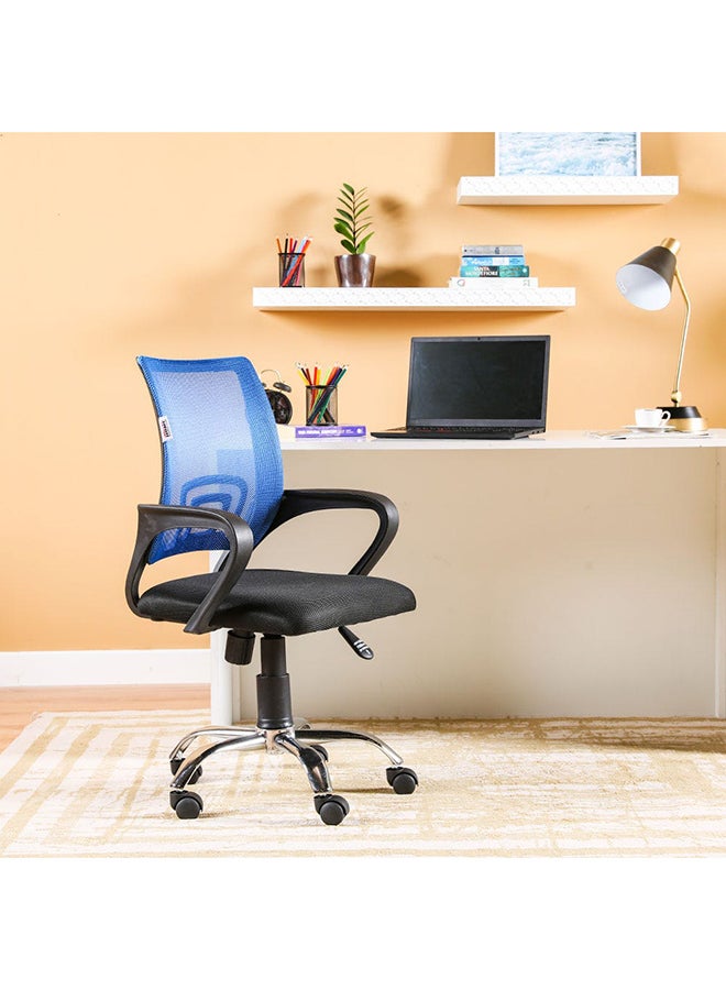 DANUBE HOME Mesh Acqua Mid Back Chair Blue/Black  - Image 1