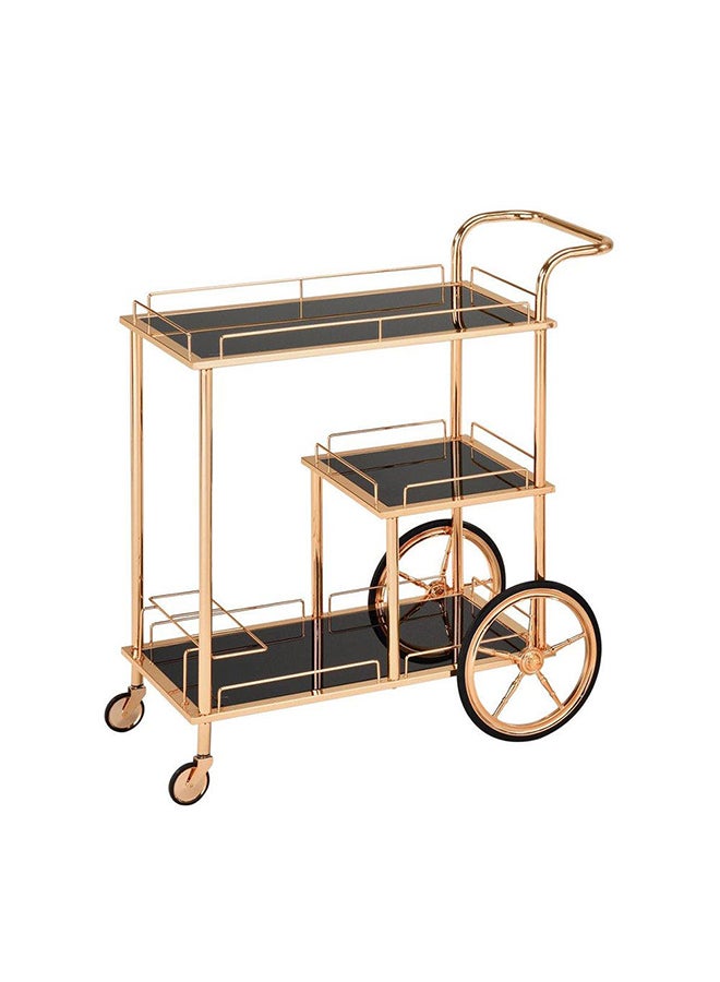 DANUBE HOME Elaine Serving Trolley Black/Gold  - Image 1