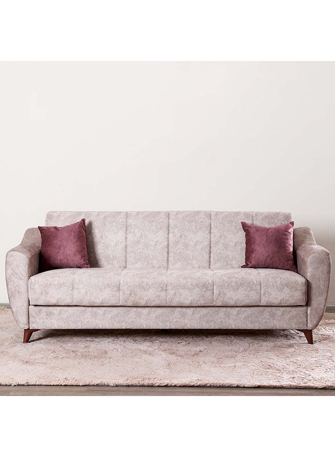 دانوب هوم كنبة قماش كينج 3 مقاعد بأرجل بلاستيكية بيج 220x73x89سم - Image 4