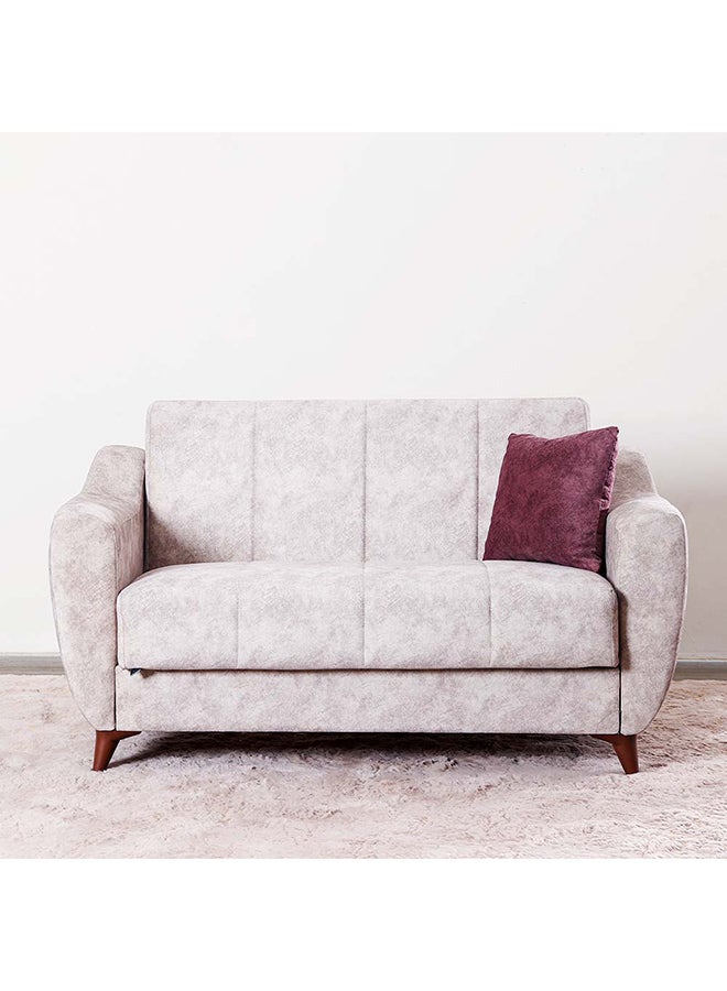 DANUBE HOME King 2 Seat Fabric Sofa Plastic Legs Two Seater Living Room Furniture Beige 155x73x89cm - Image 5