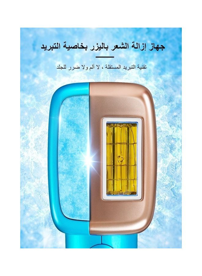 ملاي - جهاز إزالة الشعر بالليزر T14 الجديد بخاصية التبريد وتقنية IPL ورؤوس مصابيح قابلة للتبديل HR وAC وSR أزرق - Image 1