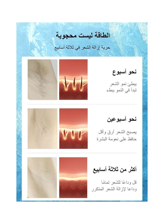 ملاي - جهاز إزالة الشعر بالليزر T14 الجديد بخاصية التبريد وتقنية IPL ورؤوس مصابيح قابلة للتبديل HR وAC وSR أزرق - Image 1