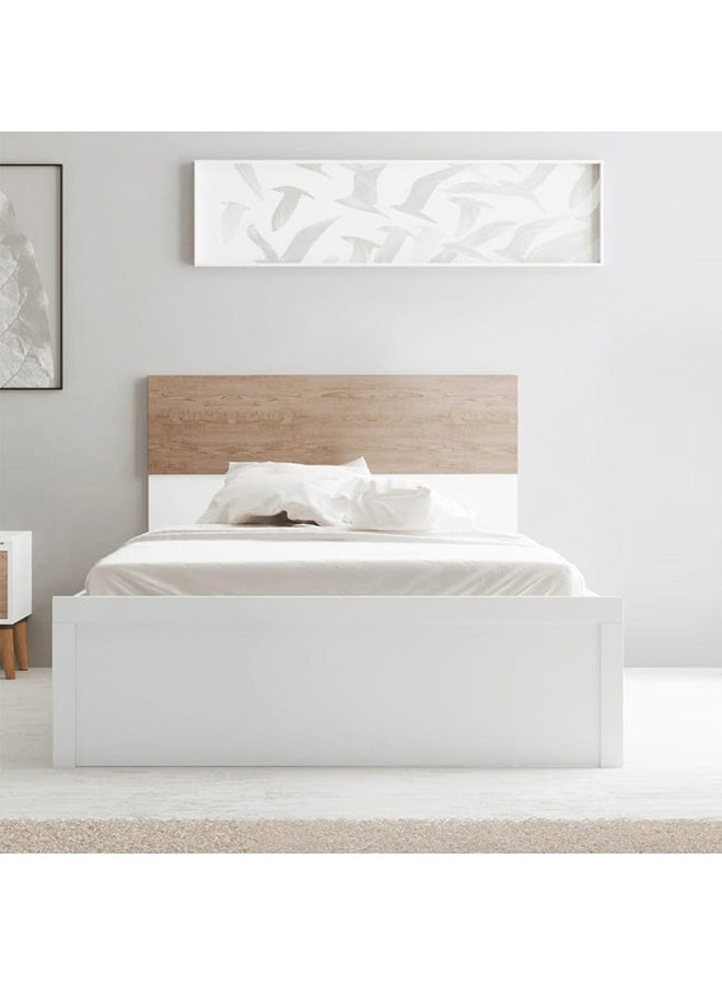 Aurora Single Size Bed Modern Design Double Bedroom Furniture White 120x200cm - v1665565436/N39537073A_1