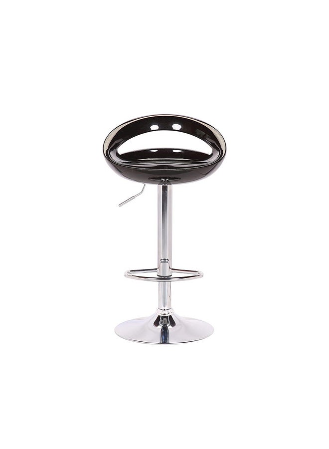DANUBE HOME Lewis Bar Stool Black/Silver 46x45x98cm  - Image 1