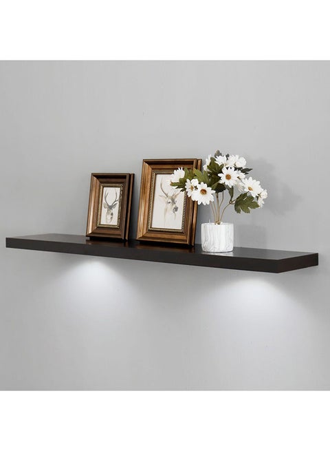 Nicolai Led Floating Shelf Walnut 120x23.5x3.8cm