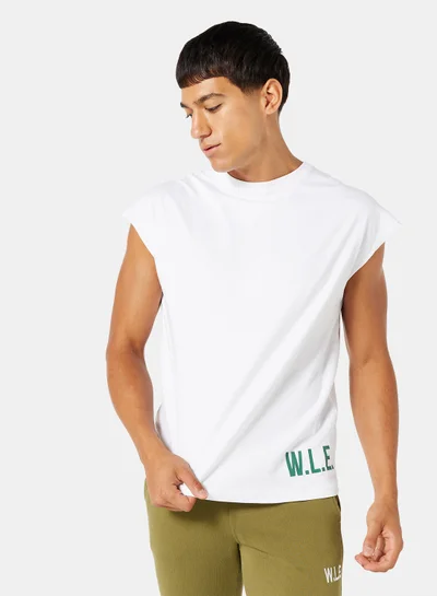 Sivvi x D'Atelier Eco-Friendly Logo Cap Sleeve T-Shirt White