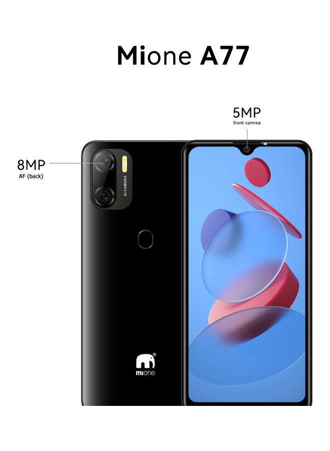 A77 Android 11 Phone, Unlocked Smartphone, 6.26” HD+ Full Screen, 4000mAh Battery + Dual Sim, Face + Fingerprint unlock, Quad-core 3GB+32GB Mobile Phone, AI Camera 8MP + 5MP Cell Phones