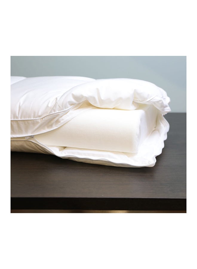 DANUBE HOME Luxury Blend Pillow Hypoallergenic Side And Back Sleeping Pillows For Neck And Shoulder Support Polyester White 68x48x14cm - Image 5