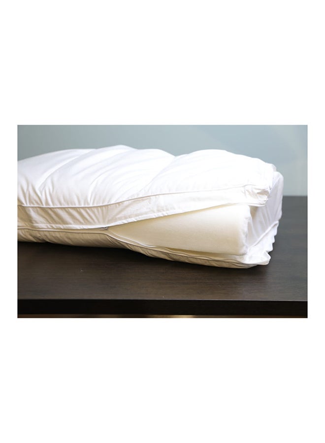DANUBE HOME Luxury Blend Pillow Hypoallergenic Side And Back Sleeping Pillows For Neck And Shoulder Support Polyester White 68x48x14cm - Image 4