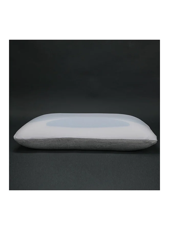 DANUBE HOME Gel Shoulder Pillow Hypoallergenic Side And Back Sleeping Pillows For Neck And Shoulder Support Polyester White 60x40x14cm