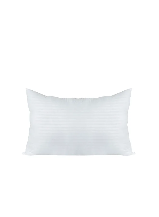 DANUBE HOME Comfy Stripe Microfiber Pillow Hypoallergenic Side And Back Sleeping Pillows For Neck And Shoulder Support White Stripe 50x75cm